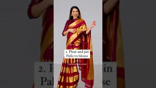 How to Open Pallu Hack | Easy Saree Draping | #shorts