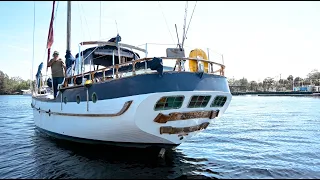 This Formosa 51 SANK + LOST VIDEO of Mikelson 50 Pilothouse Sailboat PRE BOTTOM PAINT (Ep. 37)