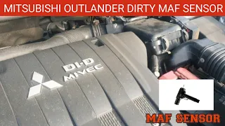 Mitsubishi Outlander Faulty MAF Sensor Cheap Fix. How to Clean the Dirty Mass Air Flow Sensor