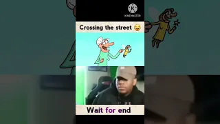 Crossing The Street 😂 | like,share & subscribe | #shorts #cartoon #lamput  #funnyshorts #memes