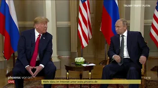 Auftakt des Treffens von Donald Trump und Wladimir Putin zum Gipfeltreffen in Helsinki am 16.07.18