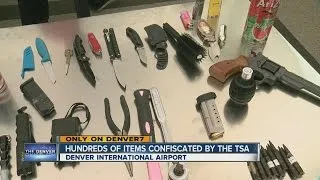 Hundreds of items confiscated by the TSA at DIA