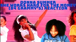 Donna Summer 84 Grammy's She Works Hard For The Money reaction