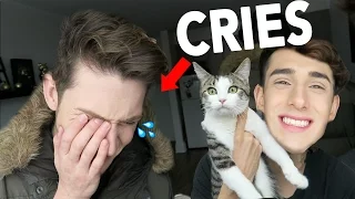 LOST CAT PRANK ON BOYFRIEND (HE CRIES)
