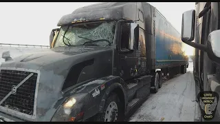 Images of multiple vehicles damaged in Ohio Turnpike snow plow incident released