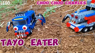 Lego choo choo charles BUS TAYO EATER | assemble train horor  monster train eater moc
