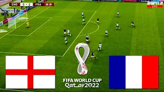 PES - England vs France 1/4 final - FIFA World Cup 2022 Qatar - Full Match All Goals HD - Gameplay