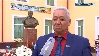 Церемония открытия памятника Чингизу Айтматову