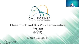 Public Work Group on the FY 2023-24 Clean Truck and Bus Voucher Incentive Project (HVIP)