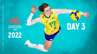 Best Volleyball SPIKES VNL 2022 - Highlights DAY 3