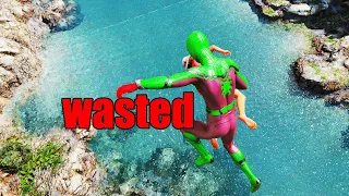 GTA 5 Spiderman Epic Wasted Jumps Fails Ep.184 (Fails Funny Moments)