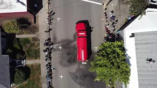 Fire truck spray