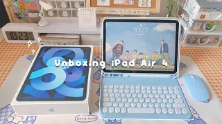 Unboxing iPad Air 4 Sky Blue 2020 ☁️ + phụ kiện xinh xẻo 🌷