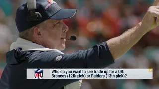 Who do you want to see trade up for a QB: Broncos or Raiders?