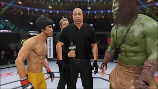 Bruce Lee vs. Savage Hulk - EA Sports UFC 4 - Epic Fight 🔥🐲