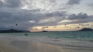 VIDEO I - Kitesurfing Windsurfing at Kailua Beach in Oahu, Hawaii #aloha #hawaii #kitesurf #windsurf