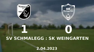 SV Schmalegg - SK Weingarten 1:0 | Highlights | 2.04.2023 | Kreisliga B3