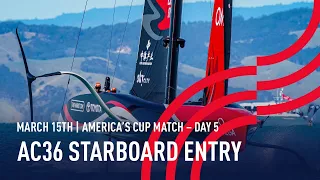 The 36th America’s Cup | Starboard Entry Stern Camera | 🔴 LIVE Day 5