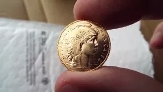 french 20 franc gold rooster