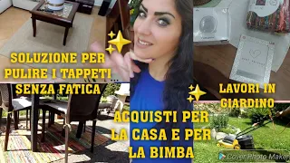 SOLUZIONE PER TAPPETI🧼ACQUISTI CASA E BIMBA🎀GIARDINO🌿#clean #cleaning #cleanwithme #home #shopping