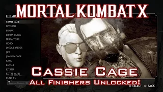 Mortal Kombat X - Cassie Cage - Guide: Unlocking all Finishers!