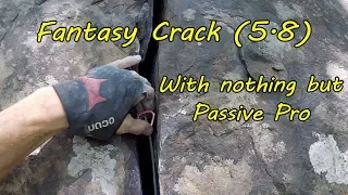 Trad Climbing Fantasy Crack with nothing but passive pro!