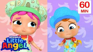 The Ketchup Song - Little Angel | Food Cartoons & Nursery Rhymes | Moonbug Kids