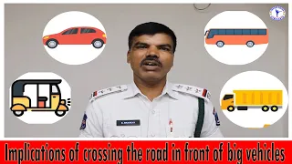 Implications of crossing the road in front of big vehicles Cyberabad Traffic Police || TNT NEWS