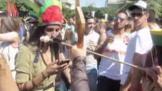 Purim Street Party Tel Aviv Israel (Kikar Hamedina -State Square).