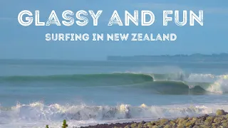 Surfing in New Zealand glassy beach break Gopro 9 POV RX10