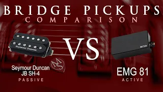 Seymour Duncan JB SH-4 vs EMG 81 - Bridge Pickup Guitar Tone Comparison Demo