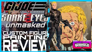 cXc UNMASKED SNAKE EYES Custom G.I. Joe Classified Series • Full Head Painting and Review