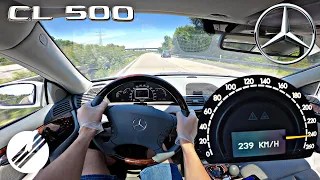 Mercedes-Benz CL 500 C215 TOP SPEED DRIVE ON GERMAN AUTOBAHN 🏎