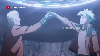 Boruto tertimpa odama rasengan Naruto