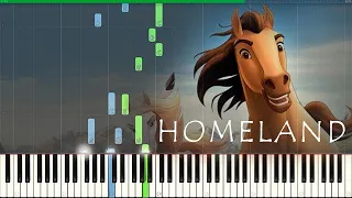 Hans Zimmer - Homeland | Spirit: Stallion of the Cimarron [Piano tutorial] (Synthesia)