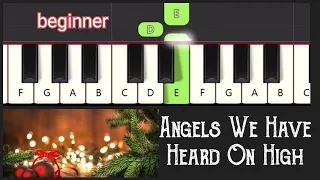 Angels We Have Heard On High - Gloria (Easy Beginner Piano Tutorial) - Christmas Song