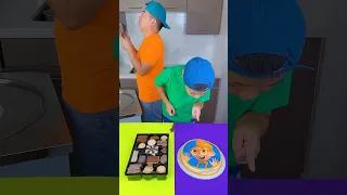 Blippi cake vs lemon juice ice cream challenge! 🍨 #funny #blippi #shorts by Ethan Funny Family