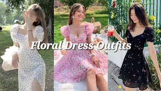 Floral Dress Outfit Ideas | Aesthetic | Korean outfits