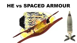 125mm HE vs SPACED ARMOUR | 3OF19 High Explosive Armour Penetration Simulation