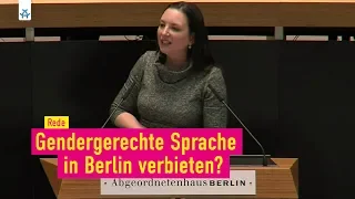 Rede: Gendergerechte Sprache in Berlin verbieten?