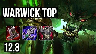 WARWICK vs TRUNDLE (TOP) | Rank 3 Warwick, 1.2M mastery, 12/3/6, Dominating | TR Master | 12.8