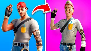 Je DEVIENS mon SKIN FORTNITE pendant 24 HEURES