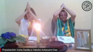 23/02/21 - Yoga Sandhya - Servidores: Priyadarshini Asha Dasika / Yaksho Antaryami Das