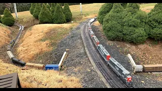 Running trains over G scale Tehachapi loop 12/31/21