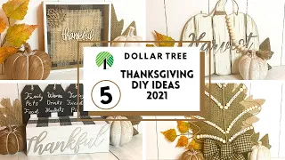 5 THANKSGIVING DOLLAR TREE DIYS | DIY DOLLAR TREE FALL DECOR IDEAS 2021 | BUDGET FRIENDLY