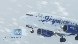 🛬LOW VISIBILITY BLIZZARD LANDINGS B737 B767 A330 IL-96 Moscow Vnukovo (VKO) Airport | PLANE SPOTTING