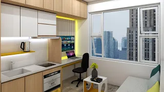 TINY APARTMENT 16sqm ( 172sqft MICRO APARTMENT TOUR ) | SPACE SAVING IDEAS | NEVER SAY TOO SMALL