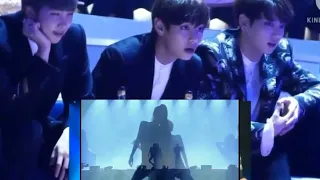 BTS [Jungkook, Rm, V ]Reaction to Blackpink 16 shots (fanmade)