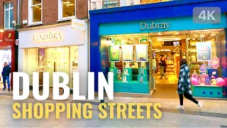 【4K】MUST SEE SHOPPING STREETS in DUBLIN 2024 - Walking tour in Dublin city  - Ireland - 4K 60fps