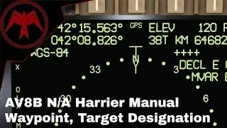 DCS Av-8b Harrier Manual Waypoint and Designation Tutorial